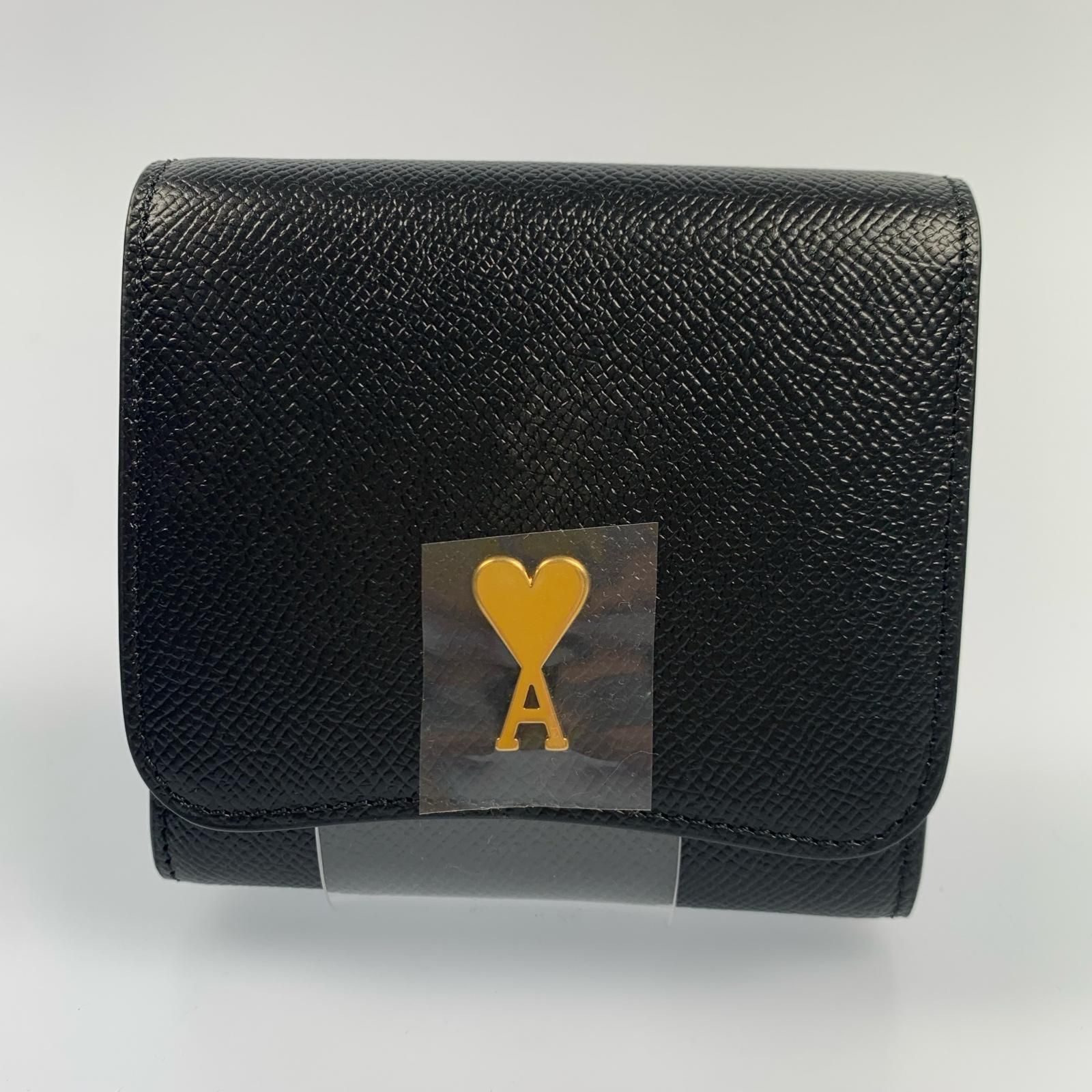 AMI アミ 二つ折り財布 USL 203 AL 0036 ブラック 124