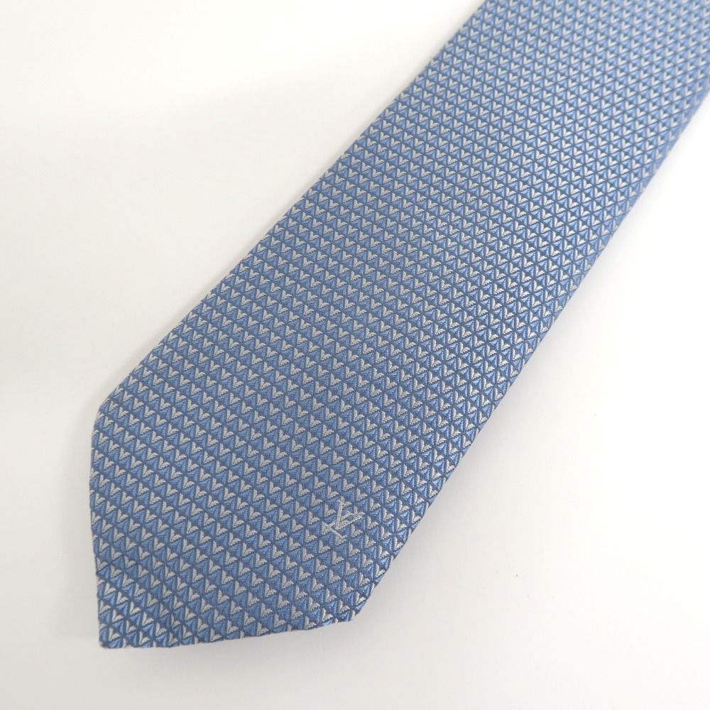 IT334161 ルイ ヴィトン ネクタイシルク 水色 ブルー メンズ LOUIS VUITTON