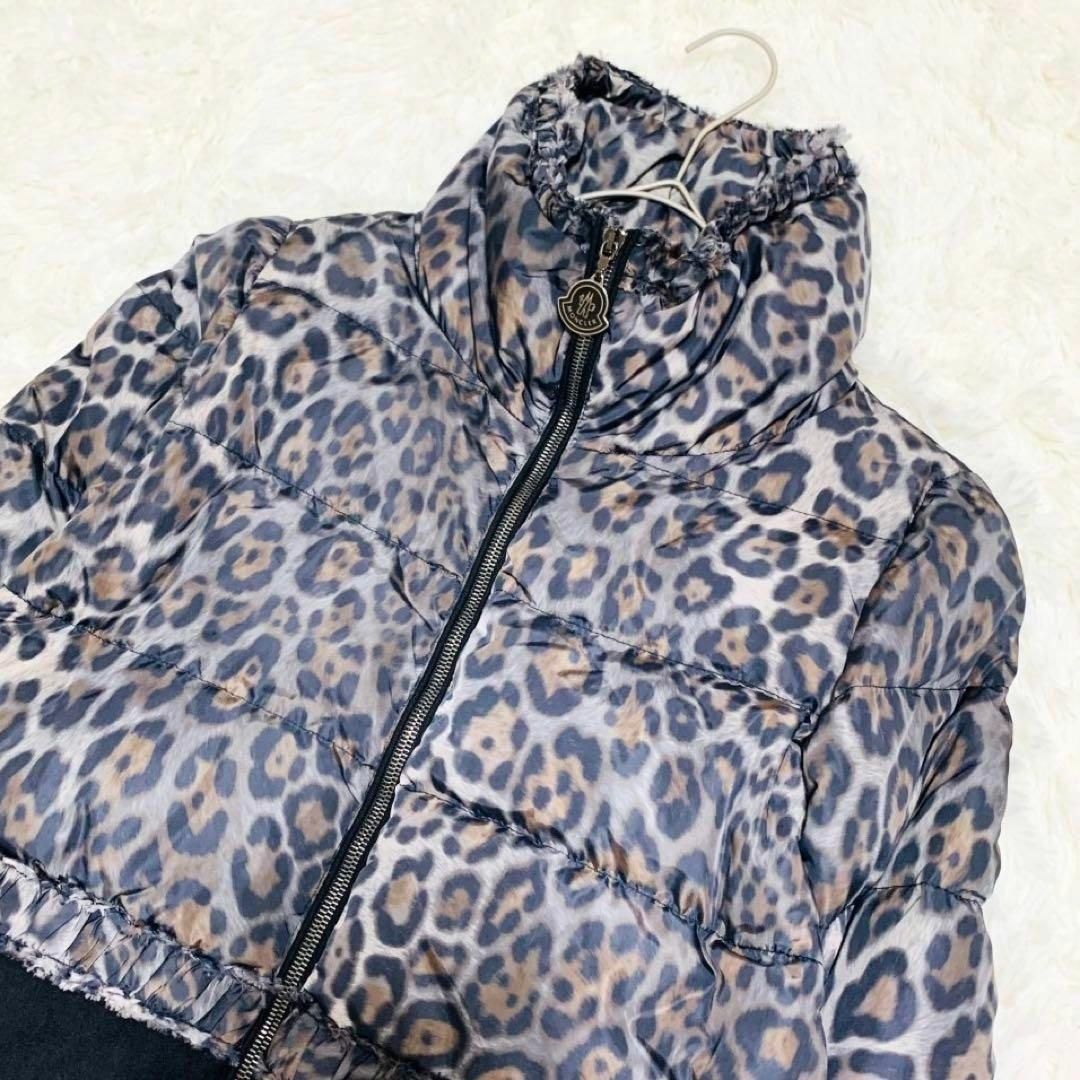 美品 MONCLER モンクレール ARGENTEE ダウンジャケット レオパード