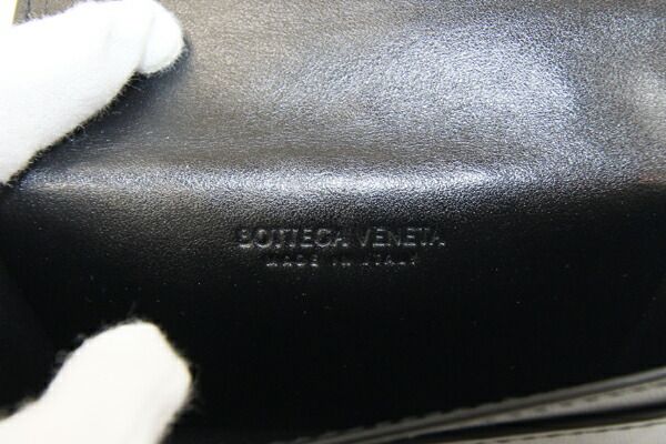  ボッテガヴェネタ 名刺入れ イントレチャート ブラック 名刺入れ 小物