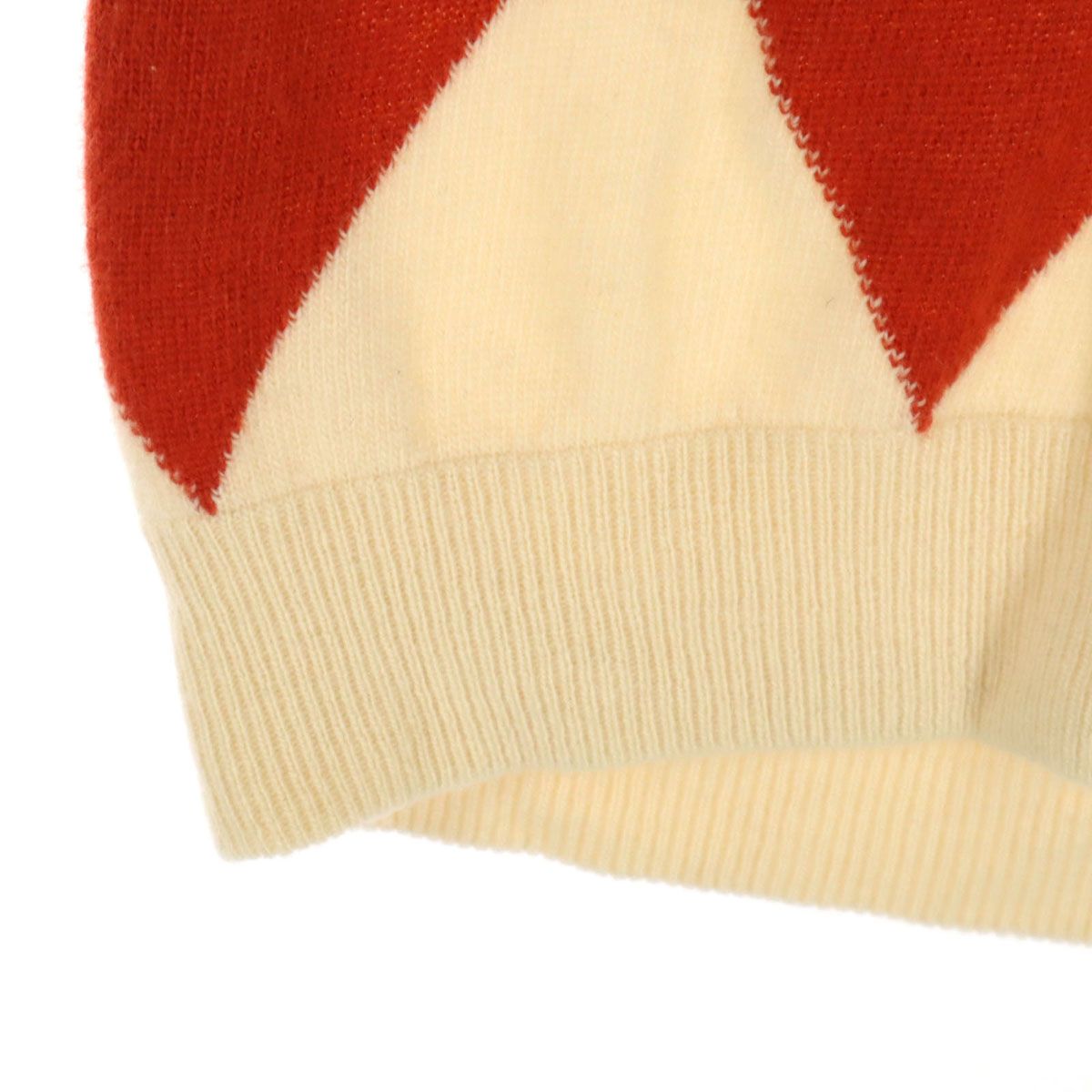 BALLANTYNE バランタイン イギリス製 ダイヤ柄 長袖 Vネック カシミヤ