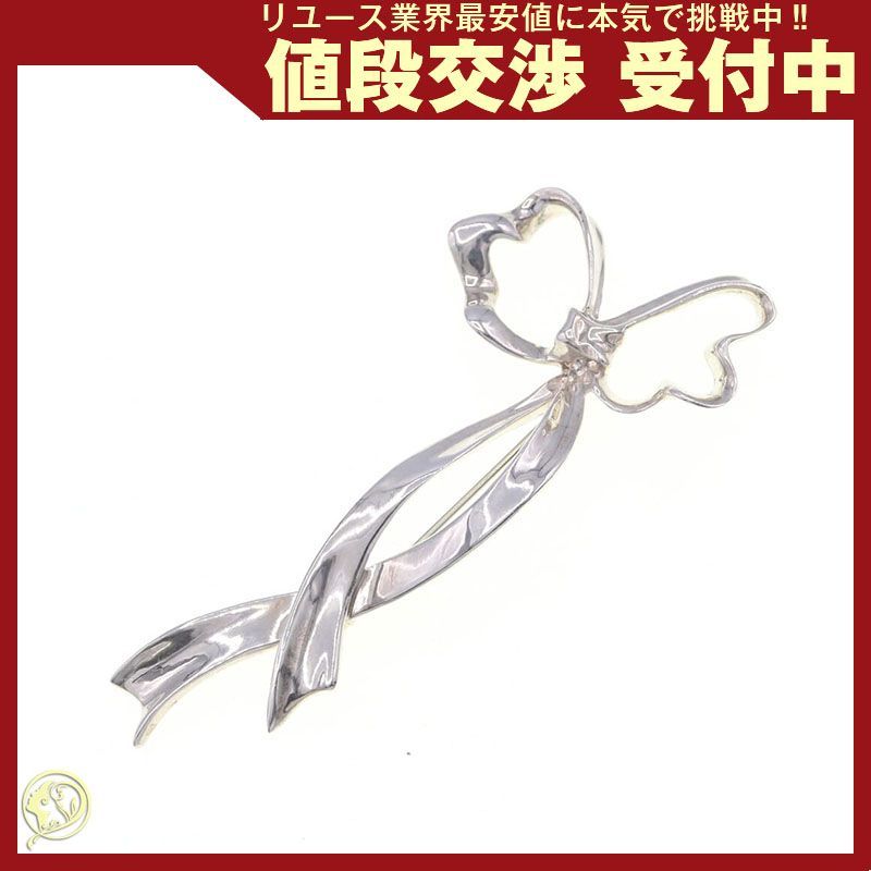 ティファニー　リボンブローチ　シルバー925 中古】TIFFANY&Co. ティファニー シルバー リボン ブローチ 14.9g 925