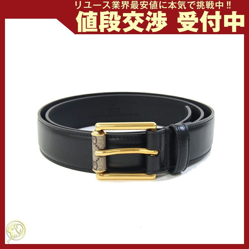 グッチ ベルト 731775 ブラック ゴールド金具