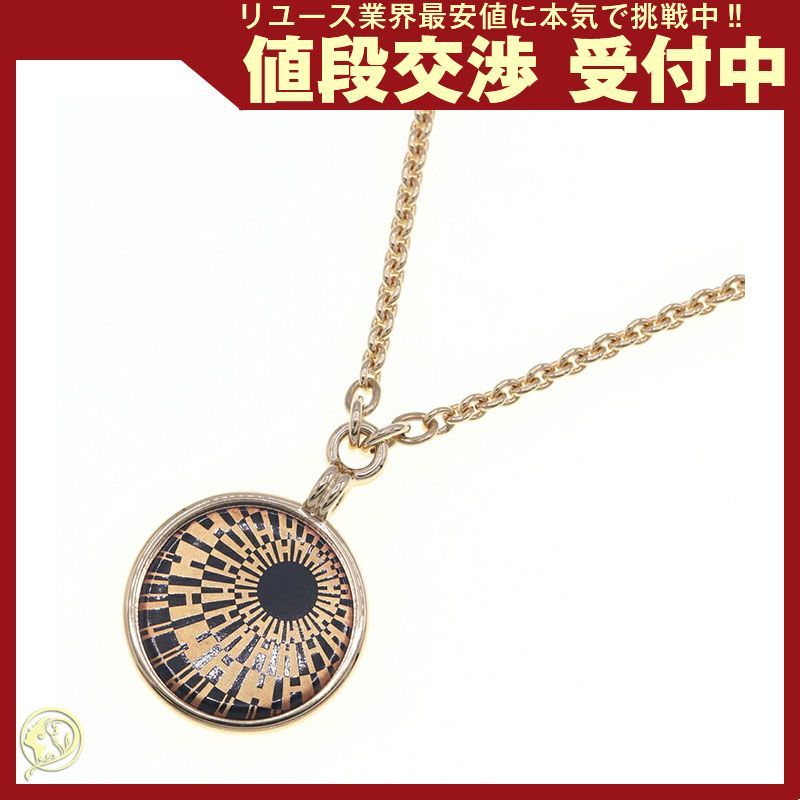 HERMES 美品 メダイユ ネックレスPM OP'H ゴールド HERMES 美品