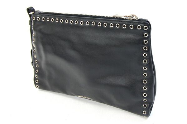 プラダ クラッチバッグ 1N1825 ブラック レッド