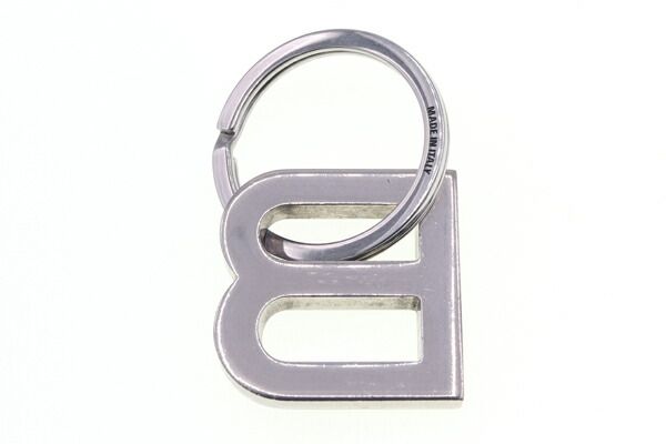 バレンシアガ キーリング シルバー 販売 メタル ロゴ バレンシアガ