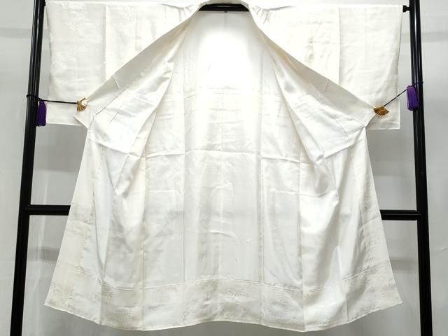 平和屋着物○長襦袢 袷 枝花文 手描き 正絹 逸品 DAAY9241az