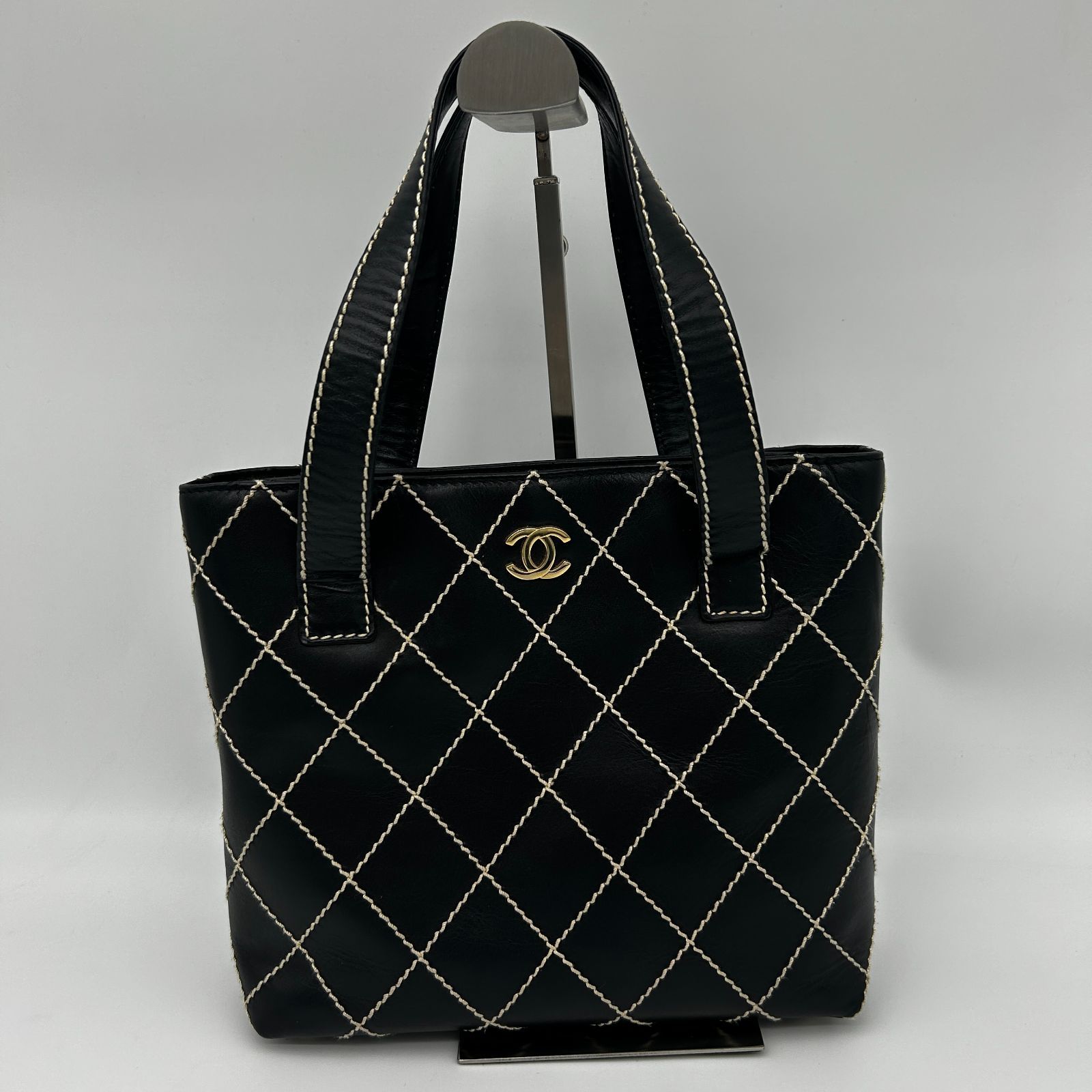 CHANEL シャネル ワイルドステッチ トートバッグ ブラック