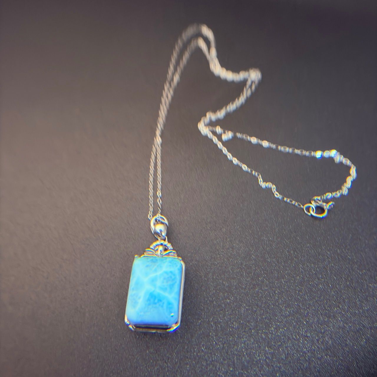 ラリマー × S 925 シルバーネックレス