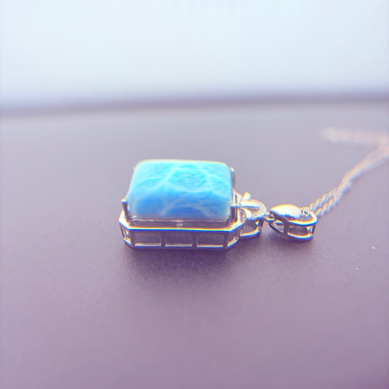 ラリマー × S 925 シルバーネックレス