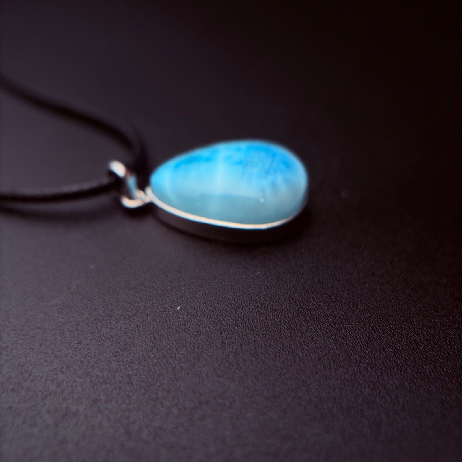 ラリマー ドロップ形 ネックレス - メルカリ