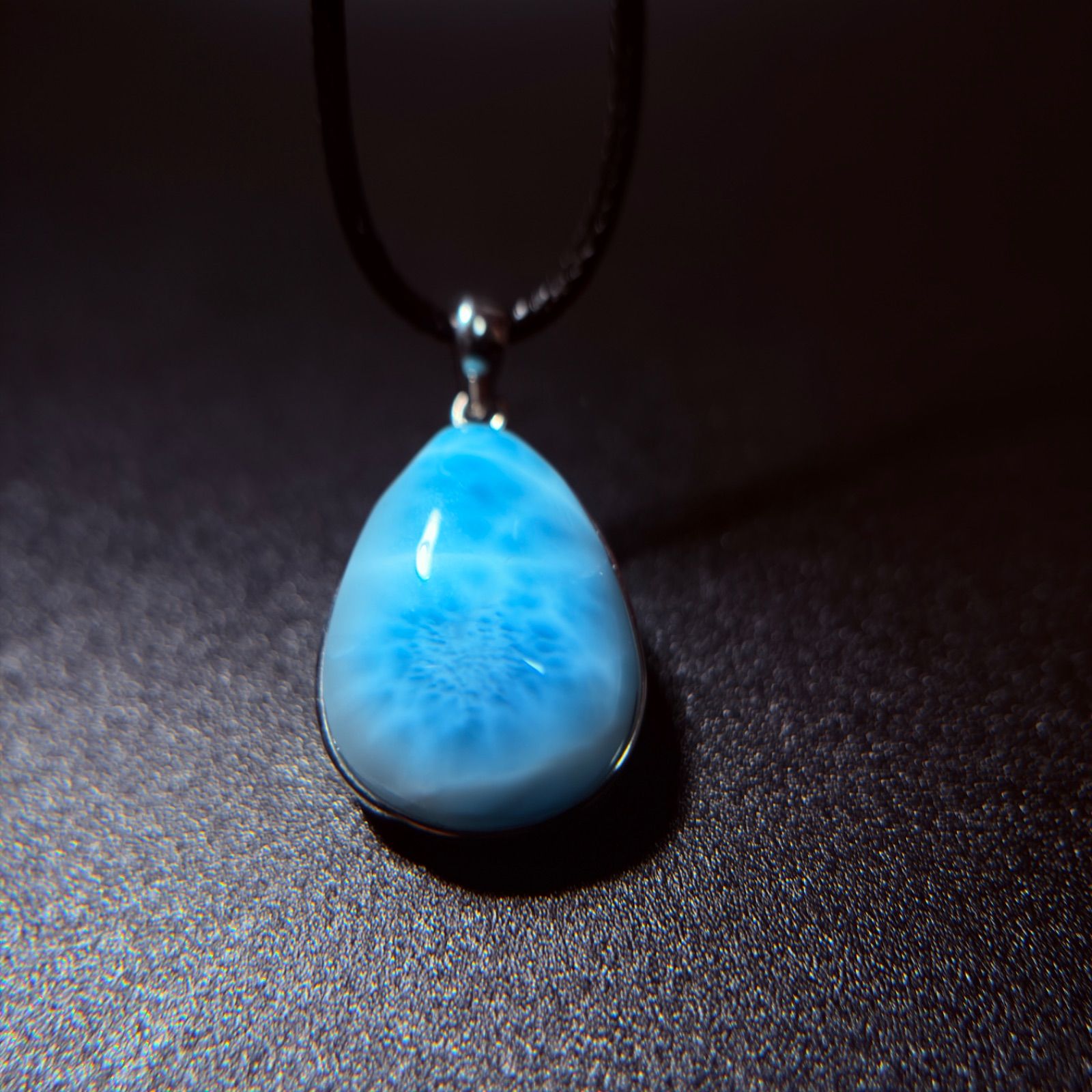 貴重 ラリマー ドロップ 13g jewelry ラリマー ドロップ形 ネックレス - メルカリ