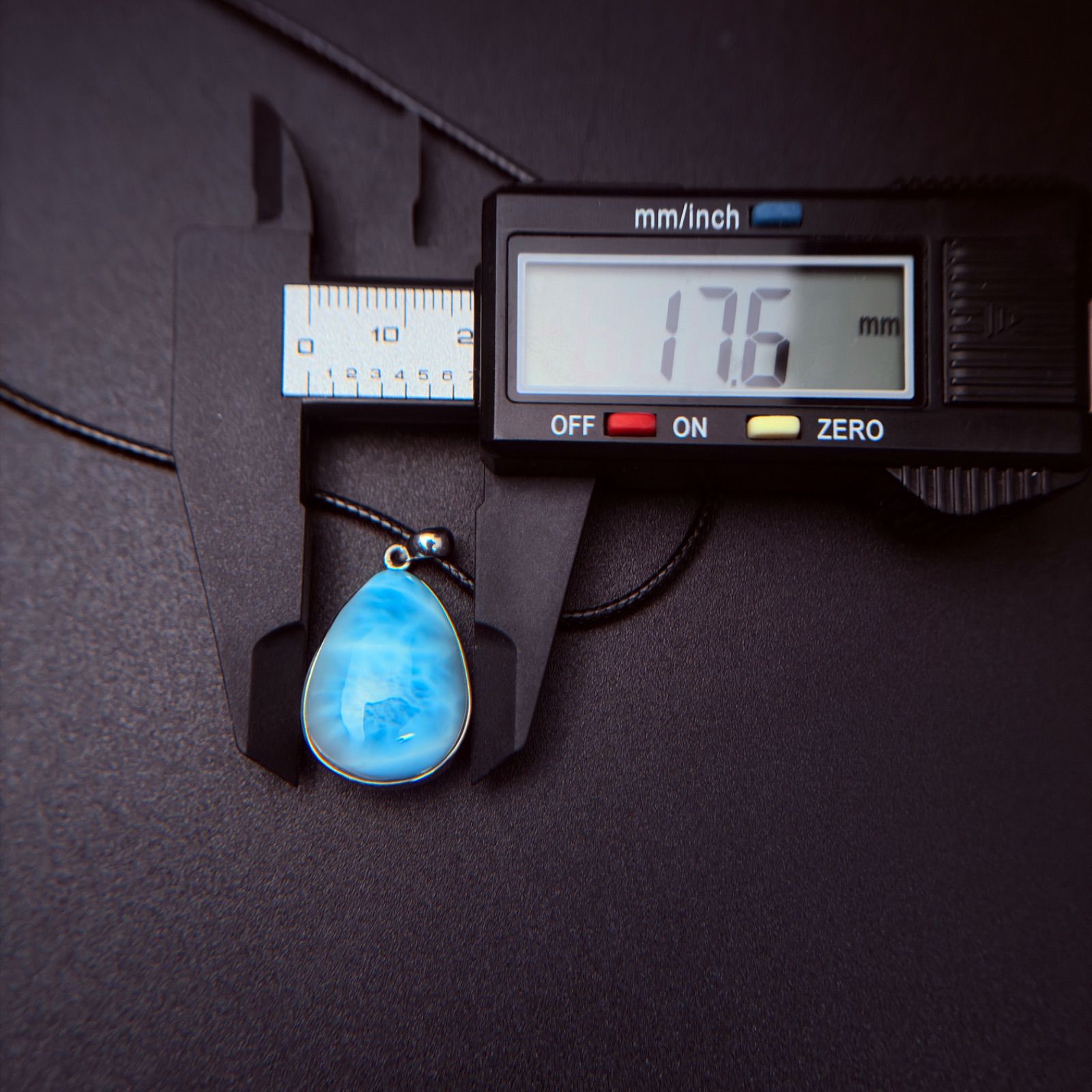 ラリマー ドロップ形 ネックレス 本物 高品質 ラリマー しずく型