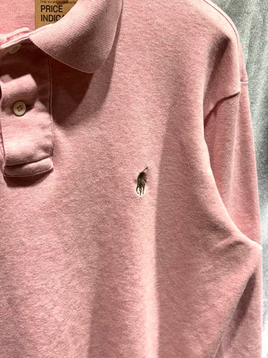  M POLO RALPH LAUREN ポロラルフローレン ピンク カラ ロングスリーブ 長袖 Tシャツ カットソー