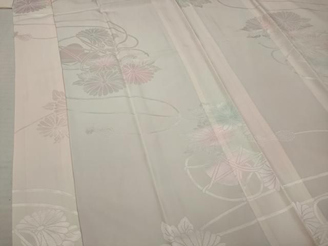 平和屋着物○振袖用長襦袢 袷 流線文 暈し染め 半衿刺繍 正絹 逸品