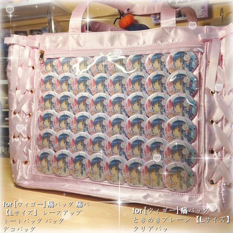 トートバッグ バッジ wego 痛 バ l サイズ 57mm WEGO 小さめ痛バッグで