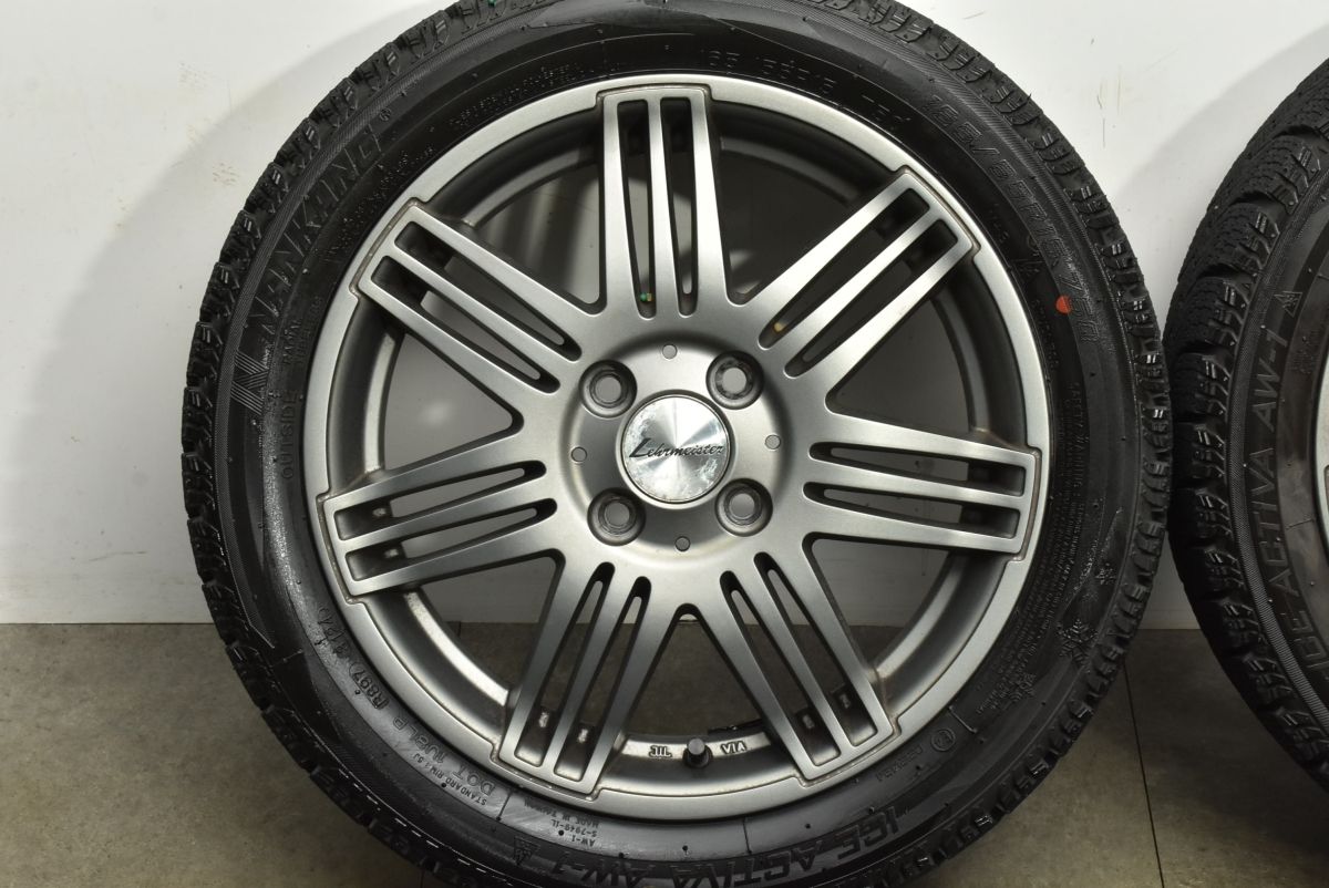  バリ溝 プレイシューター 15 in 5 J 45 PCD 100 ナンカン アイスアクティバ AW 1 165 55 R N BOX デイズ サクラ ワゴンR アルト タント 15インチ タイヤ ホイールセット