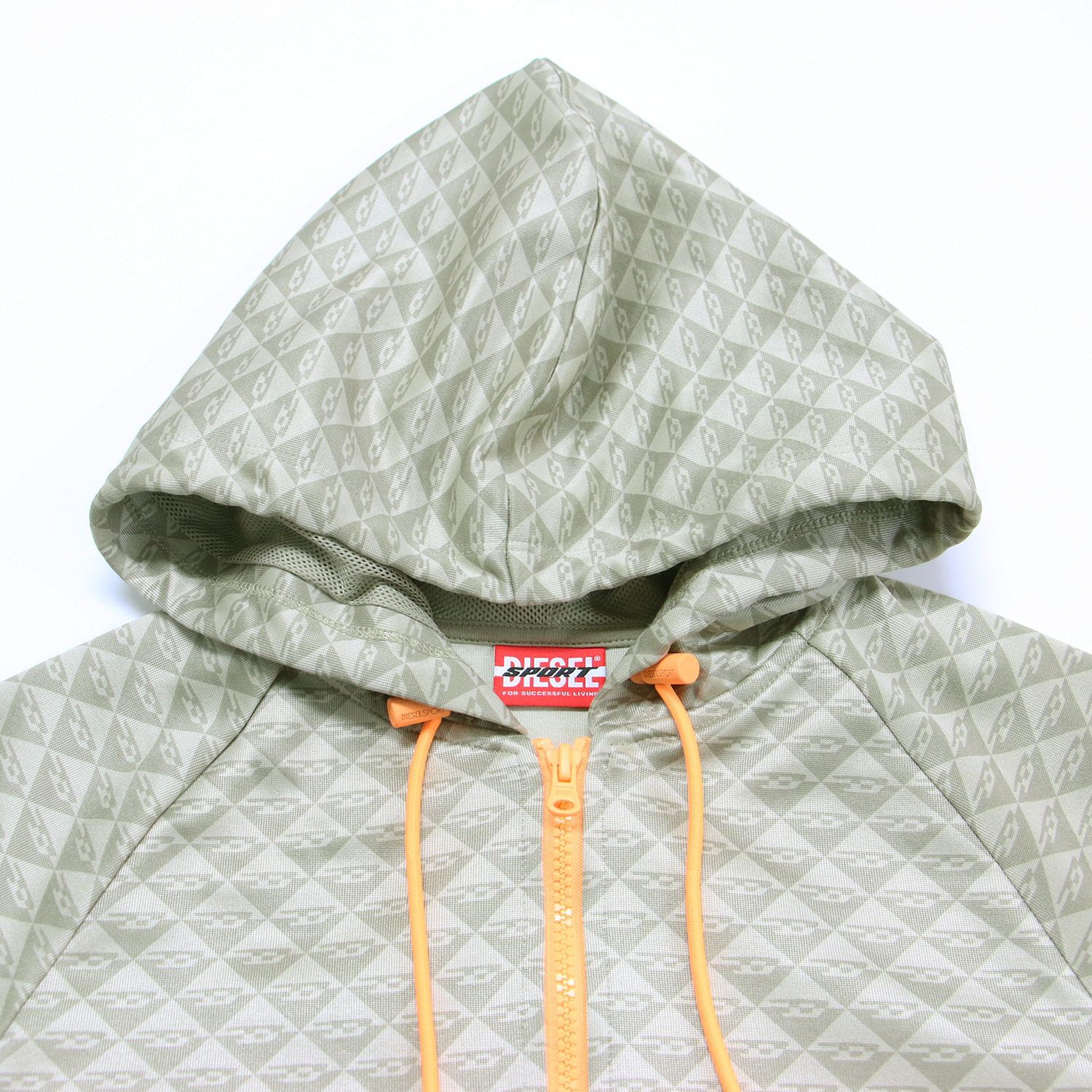 DIESEL ディーゼル ジャケット カーキ系×オレンジ サイズ:XS | Dロゴ