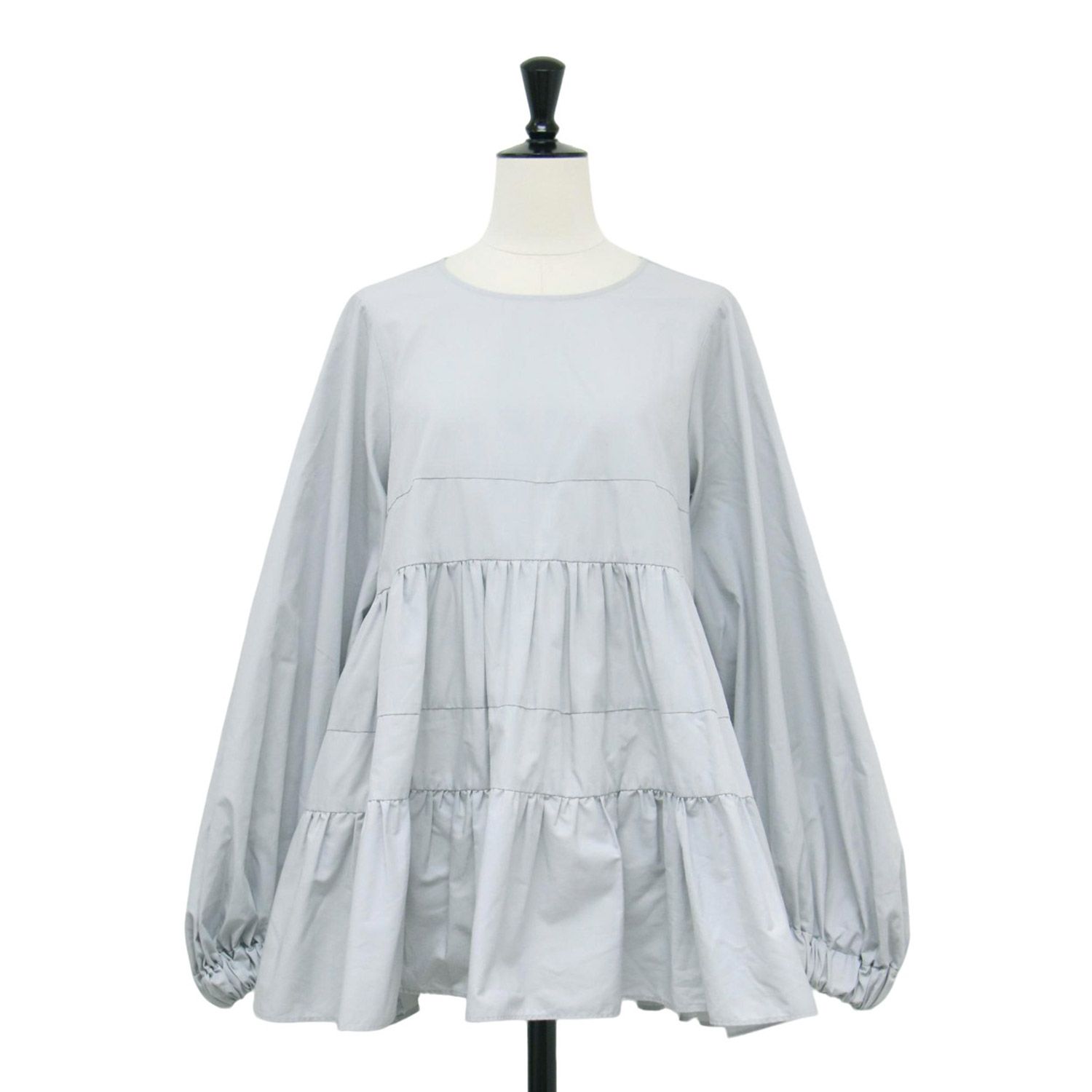 yori ヨリ ブラウス グレー系 サイズ:FREE | 22春夏 ティアード ロング