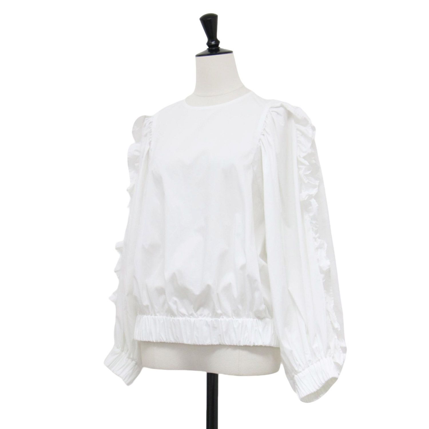 yori ヨリ ブラウス ホワイト 白 サイズ:36(S) | 22春夏 ギャザー