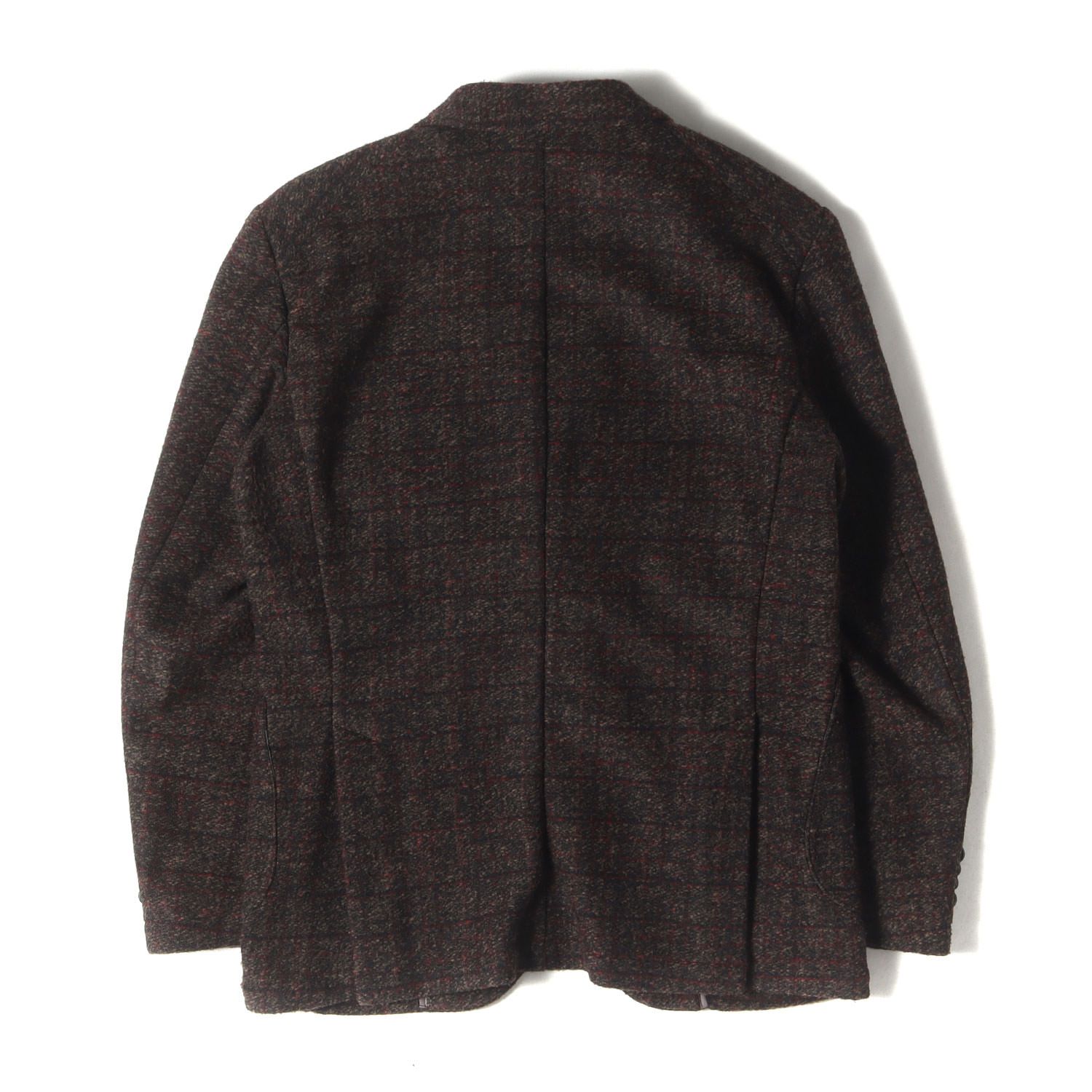 g-stage ジーステージ ジャケット ブラウン系 サイズ 48 チェック スライバー ニット ミックス 2B テーラード ジャケット 600208 アウター ブレザー 上着 メンズ