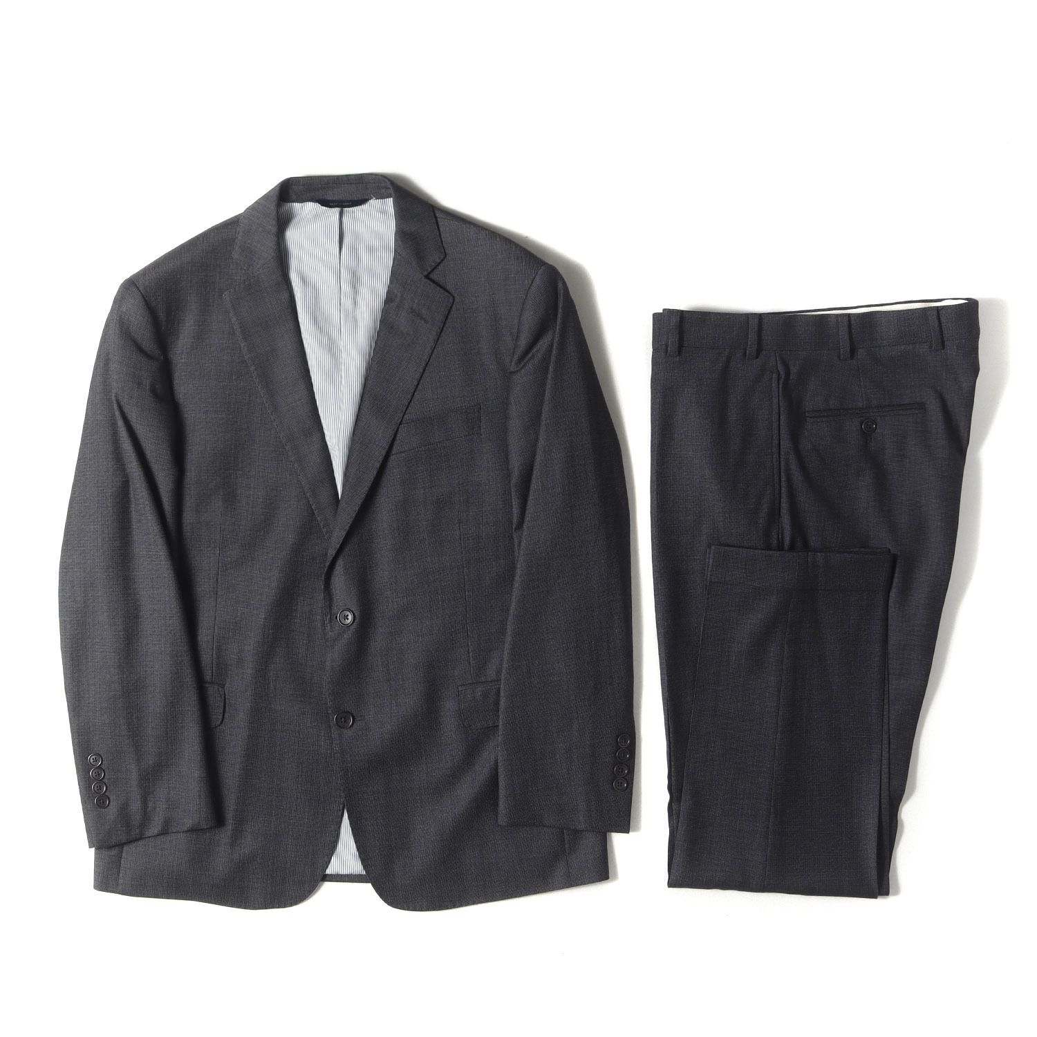 BROOKS BROTHERS ブルックスブラザーズ スーツ ダークグレー サイズ 42S マイクロハウンドトゥース ストレッチ ウール セットアップ スーツ EXPLORER REGENT FIT メンズ