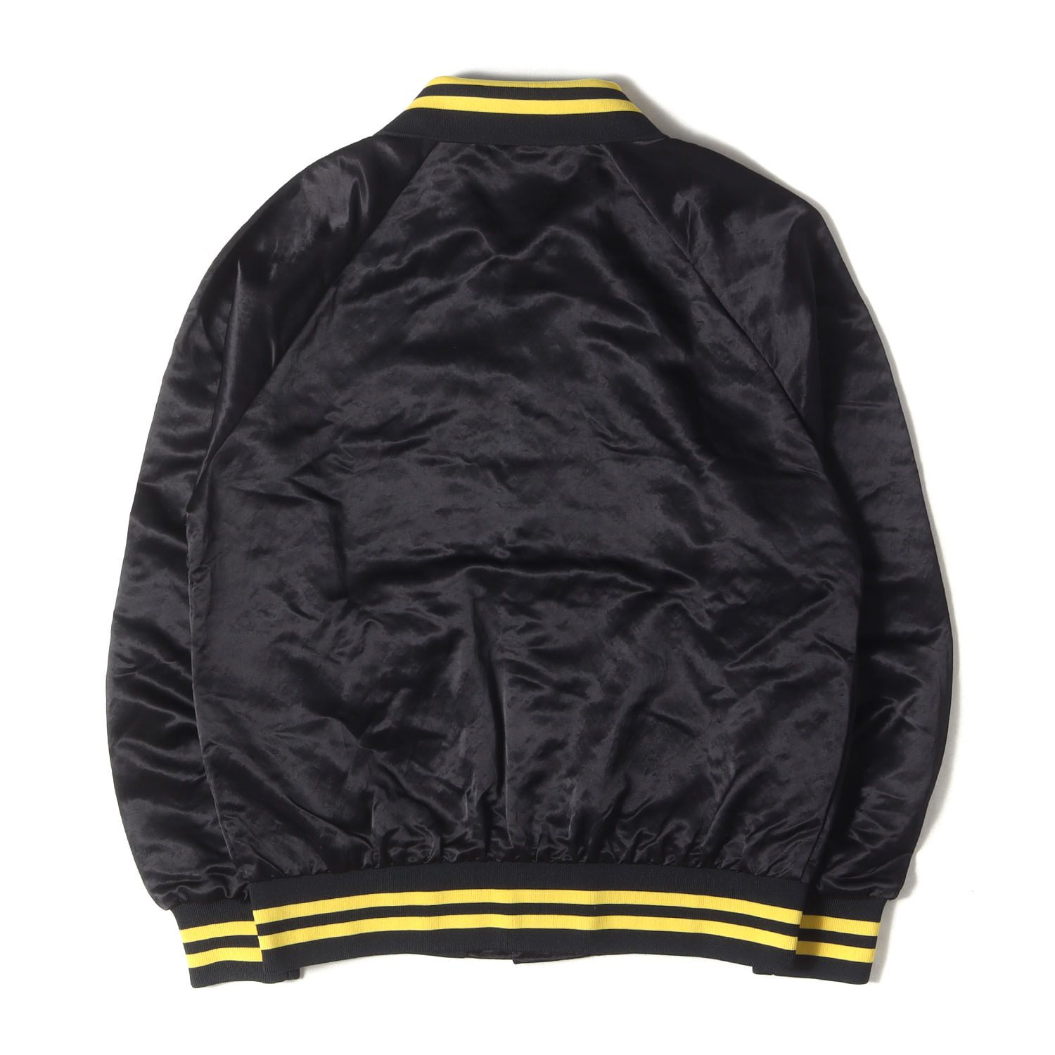 PRADA プラダ スタジャン ブラック×イエロー サイズ 50 24AW トライアングルロゴ プレート ナイロン スタジャン SGC743 S000 1540 イタリア製 アウター ブルゾン 上着 メンズ