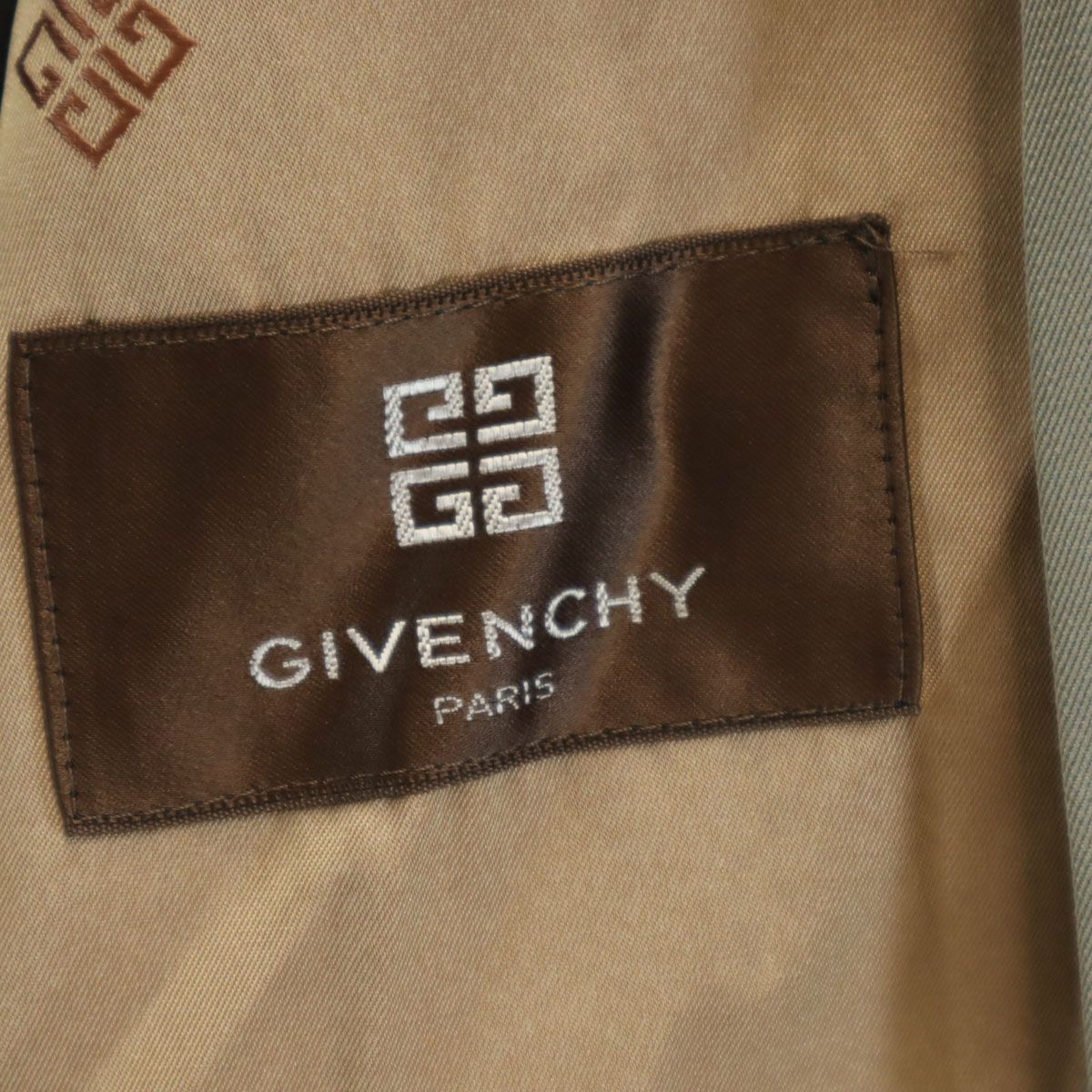 GIVENCHY ジバンシィ 90s オールド ステンカラーコート M グレージュ