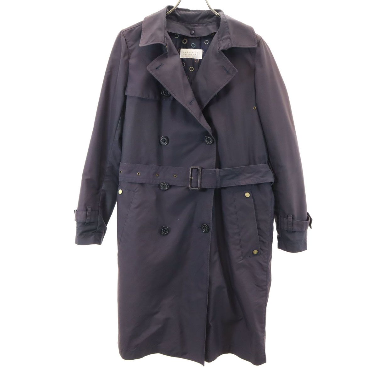 MACKINTOSH PHILOSOPHY ハーフトレンチコート 38 黒 撥水 MACKINTOSH
