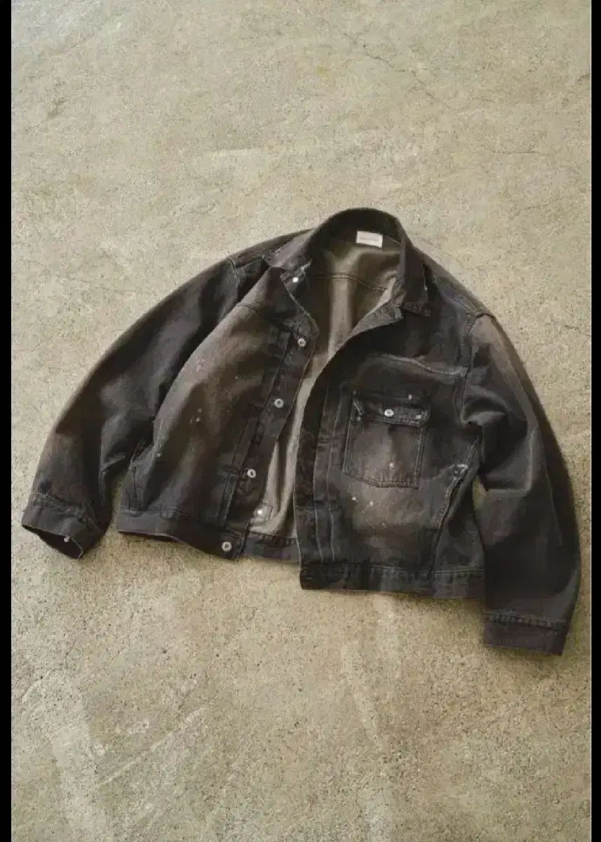 カンペールウッド 1世代 ウォッシュトラッカージャケット Mサイズ カンペールウッド ブラックデニム