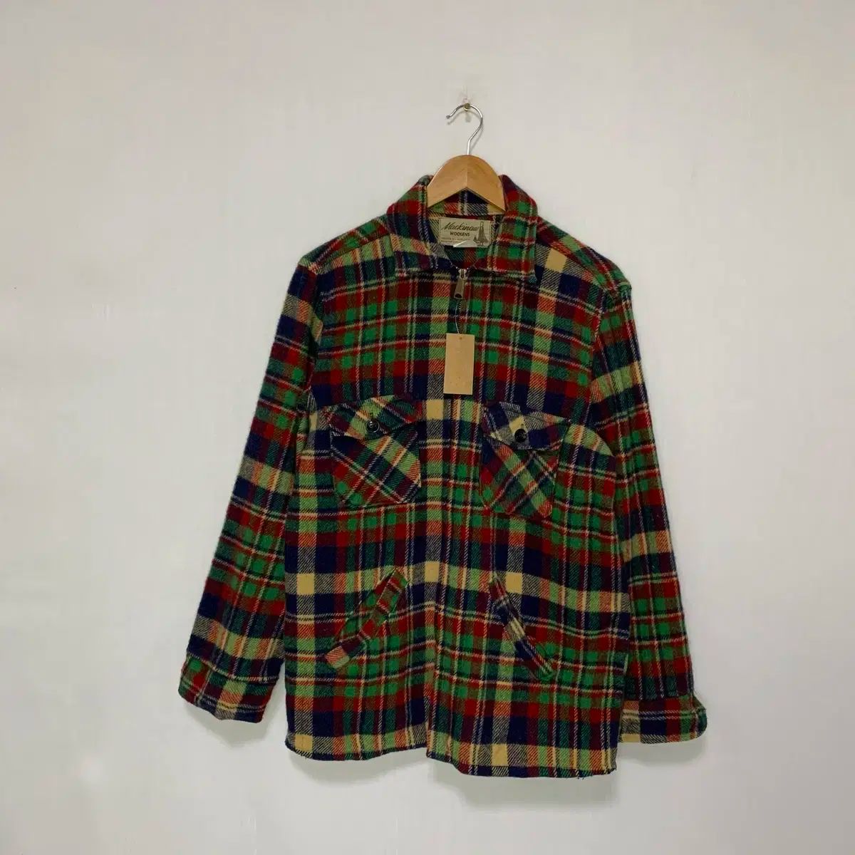 JPN 日本 ヴィンテージ CHECK シャツ ブルゾン ジャケット アウター M