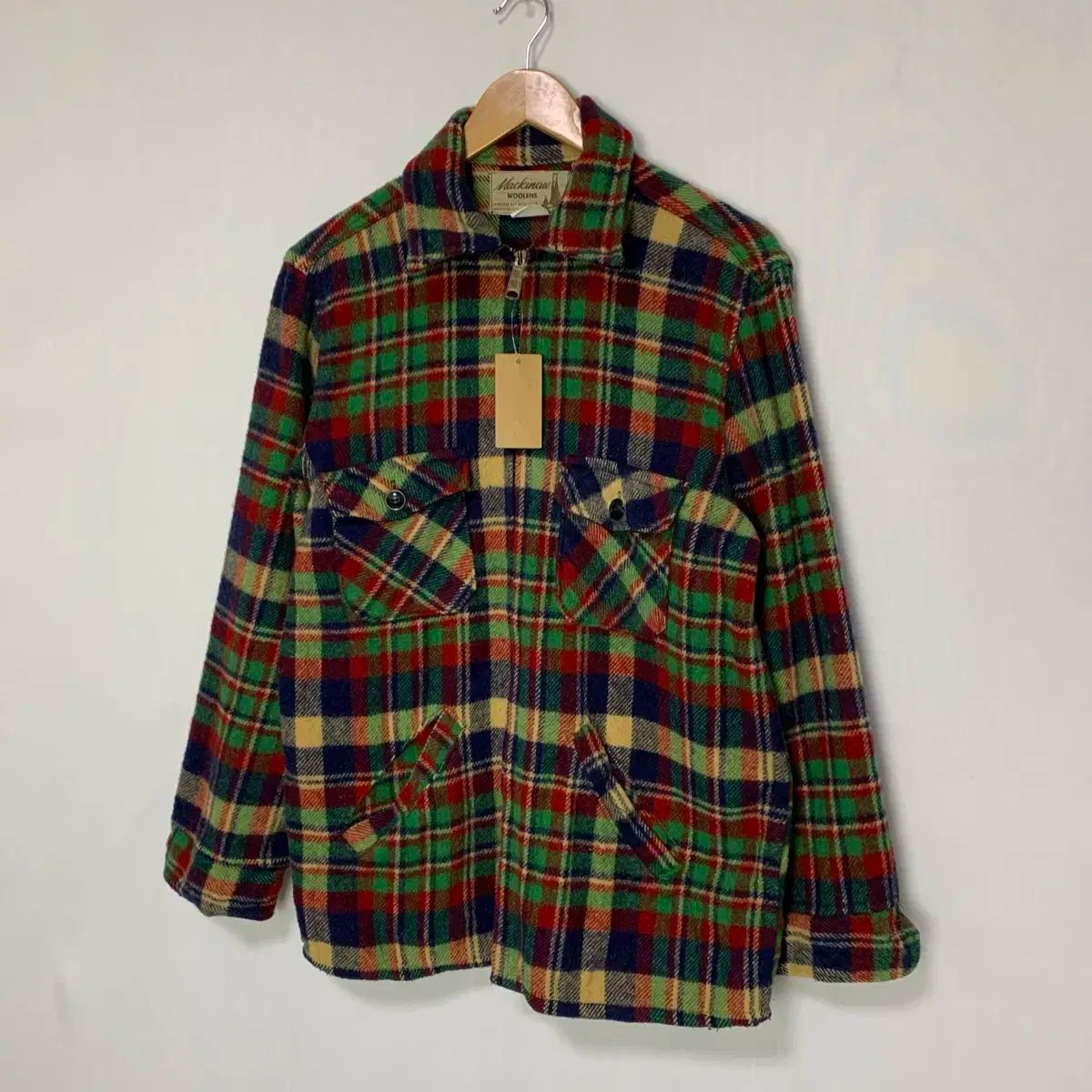 JPN 日本 ヴィンテージ CHECK シャツ ブルゾン ジャケット アウター M