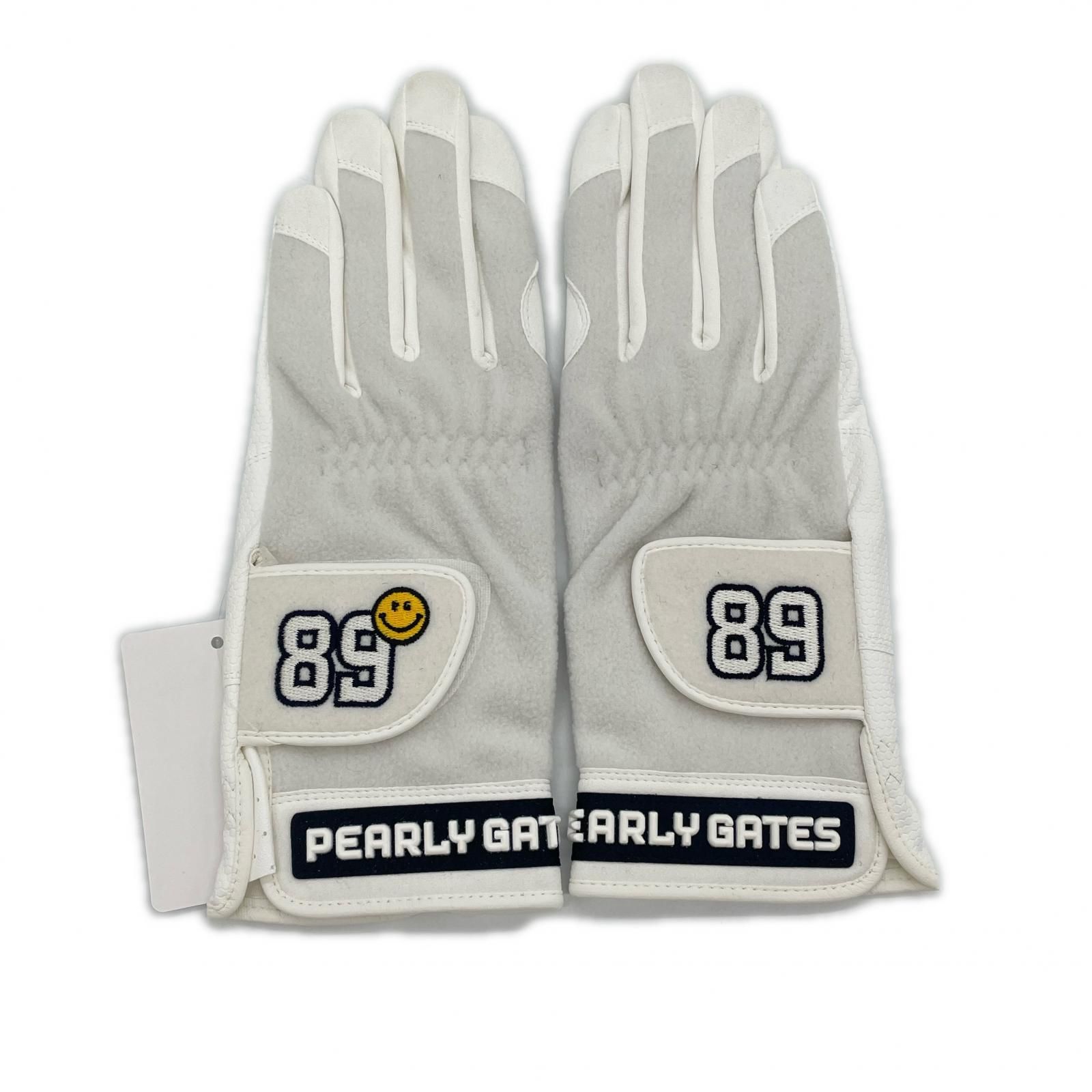 パーリーゲイツ PEARLY GATES グローブ L 23~24cm ホワイト 白 冬用両手 防寒 ボア