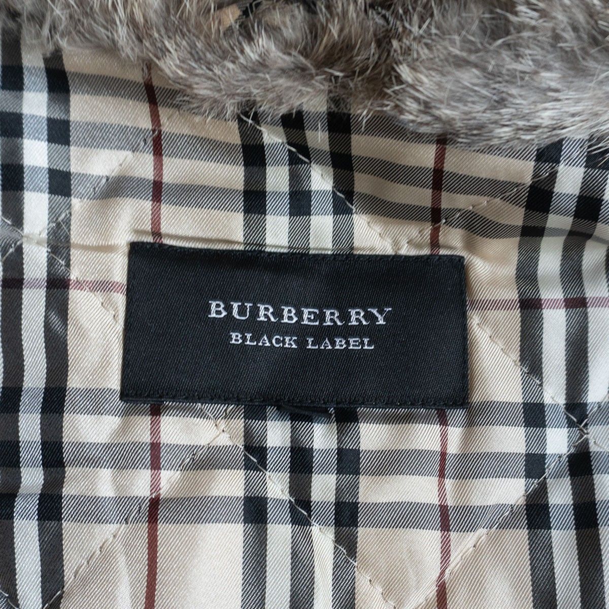 最高級】BURBERRY BLACK LABEL【ラムレザー×ラビットファー レザー