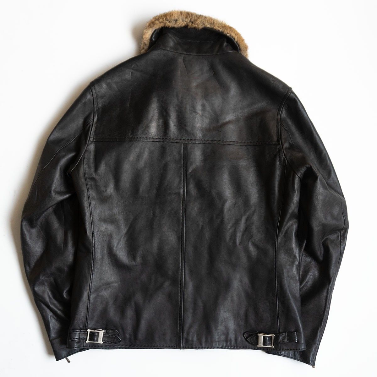 最高級】BURBERRY BLACK LABEL【ラムレザー×ラビットファー レザー