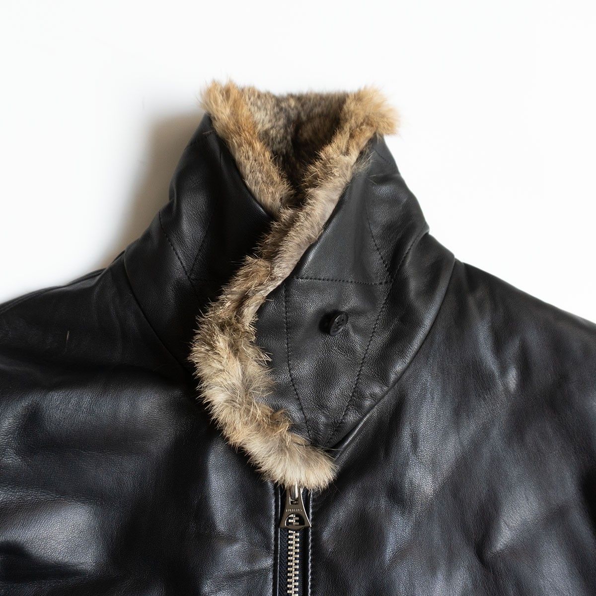 最高級】BURBERRY BLACK LABEL【ラムレザー×ラビットファー レザー