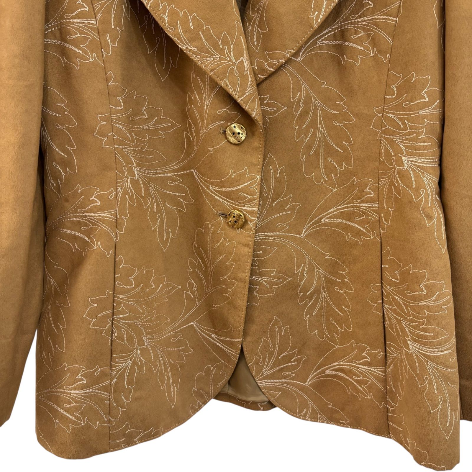 Z1611 jun ashida ジュンアシダ 刺繍 テーラードジャケット スウェード