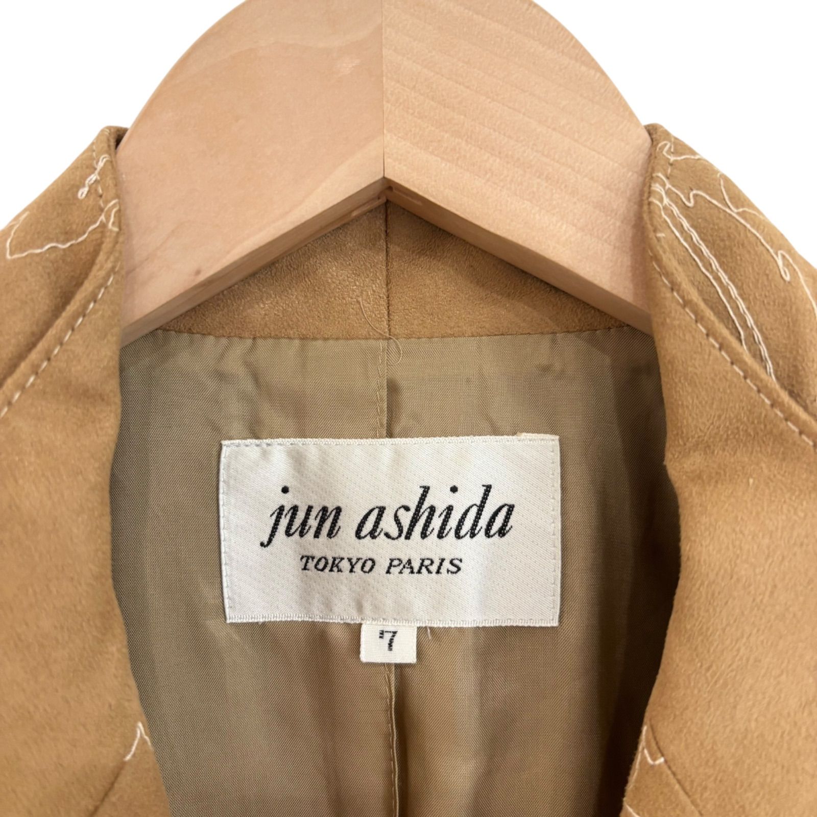 Z1611 jun ashida ジュンアシダ 刺繍 テーラードジャケット スウェード