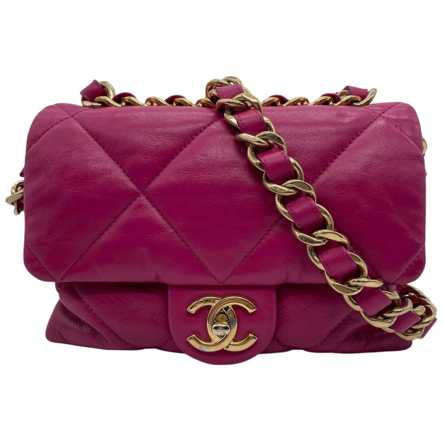 CHANEL シャネル AS3498 マトラッセ チェーンショルダーバッグ ラムスキン 現行フプレート ピンク レディース 25005165 KJ