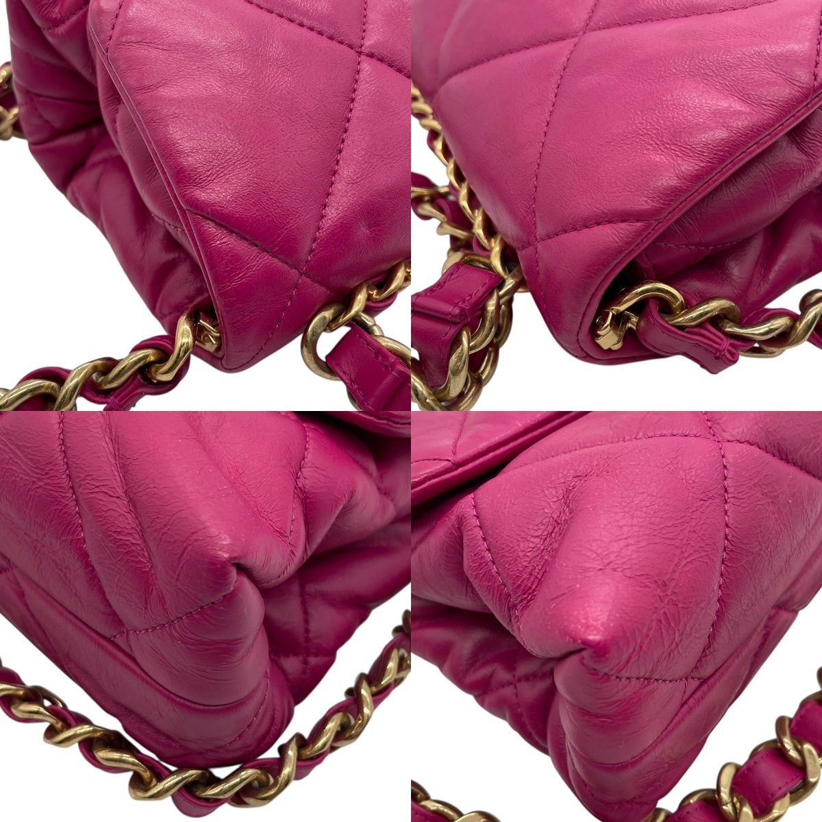 CHANEL シャネル AS3498 マトラッセ チェーンショルダーバッグ ラムスキン 現行ﾌプレート ピンク レディース 25005165 KJ MERCADOAVALIA_COM_BR