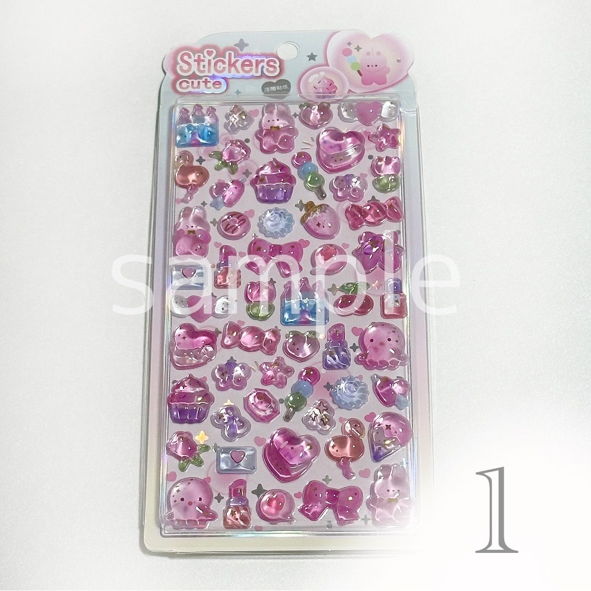 数量限定✧ 全4種❕ボンボンドロップシール フルーツ 動物 うるちゅる