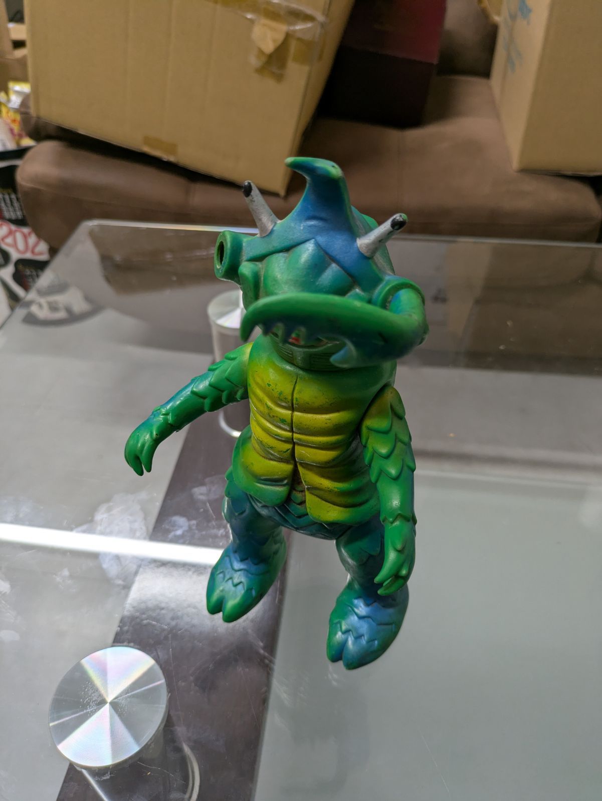 品 円谷プロ アントラー 1966年 SAN マルサン ソフビ人形 約22.5㎝ 破損箇所 部品取れ有