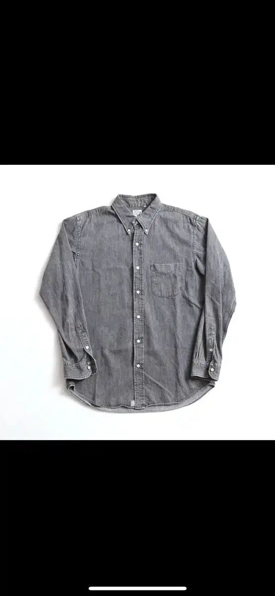 オアスロウ グレー デニム シャツ