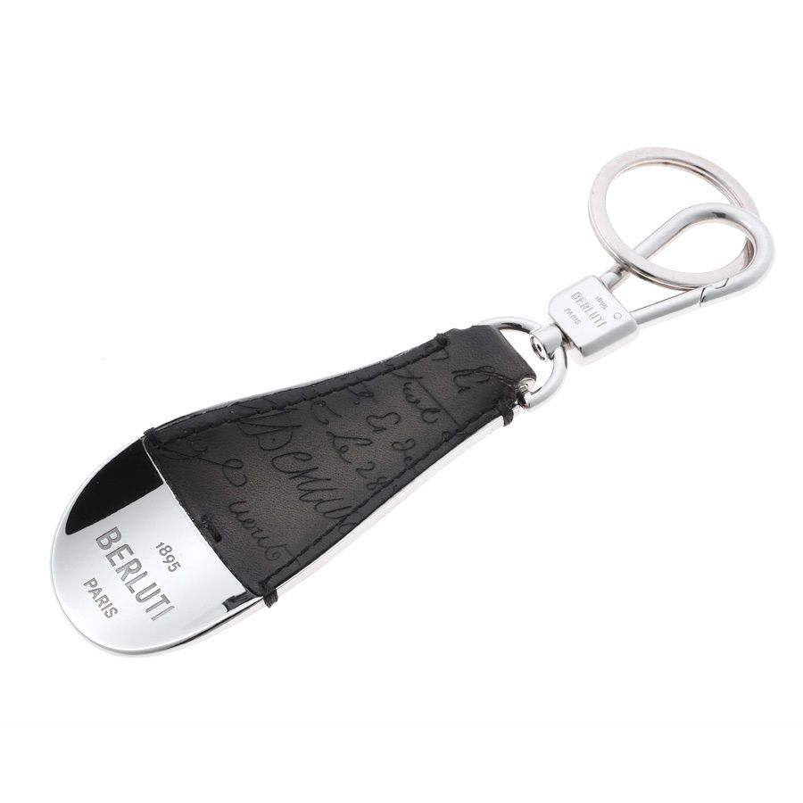 ベルルッティ BERLUTI フルスクリットレザー シューホーン キーリング ヴェネチア カーフレザー ブラック系 商品番号 S-159516