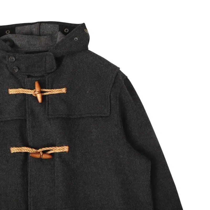 Polo Jeans チャコール ウール フーディー ダッフルコート ODELLYA_COM