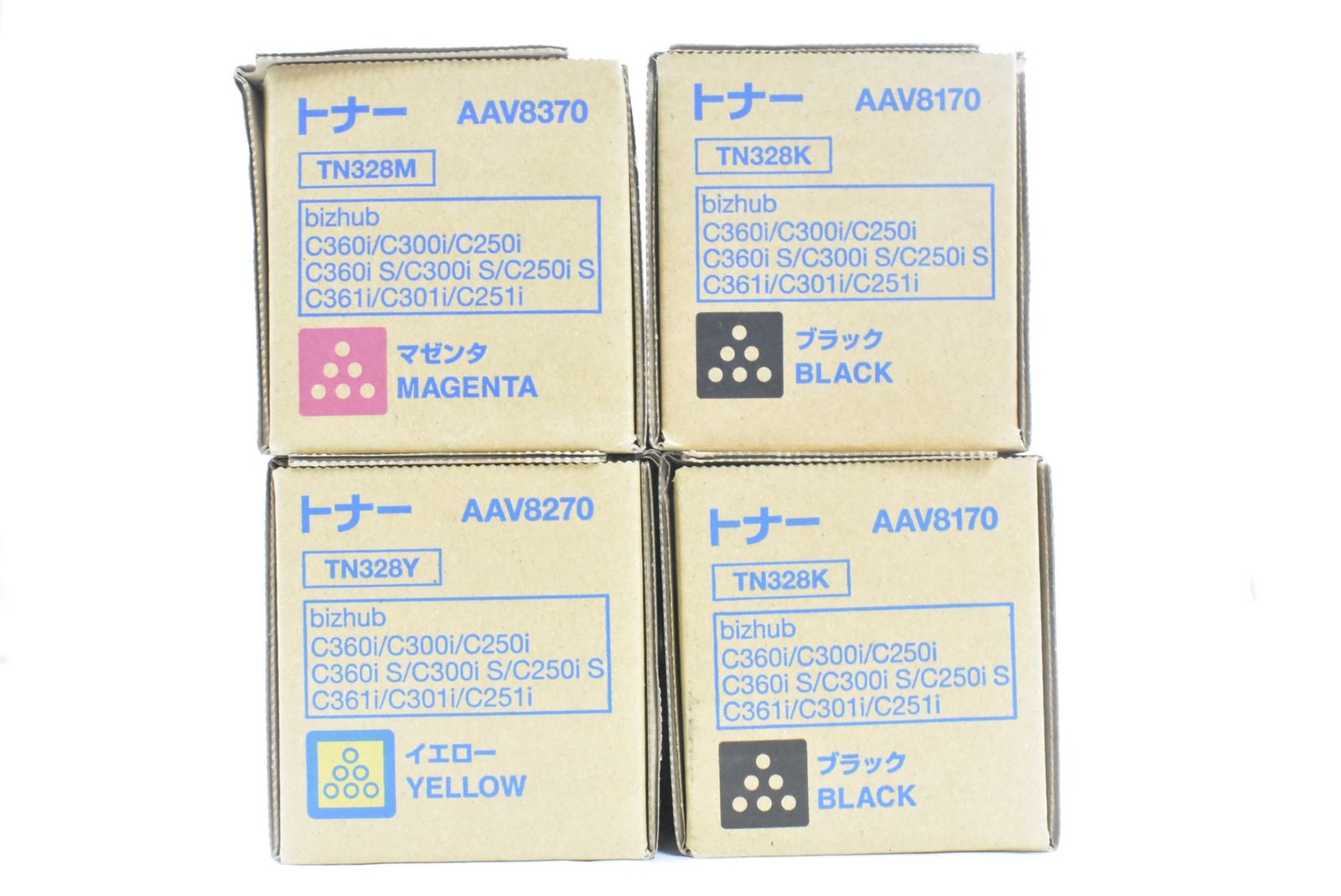 コニカミノルタ トナー TN 328 4本 マゼンタ イエロー ブラック KONICA MINOLTA D N 15 byebye