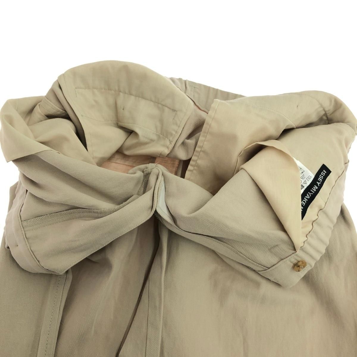 ISSEY MIYAKE MEN イッセイミヤケメン コットンリネンワイドパンツ サイズ:2  ME91FF134   ベージュ メンズ / 241005006800 ISSEY MIYAKE MEN イッセイミヤケメン コットンリネンワイドパンツ