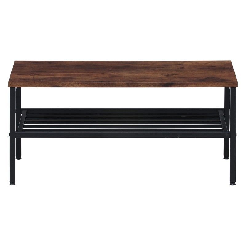 センターテーブル 幅80 棚付き 収納 木xアイアン ローテーブル 机