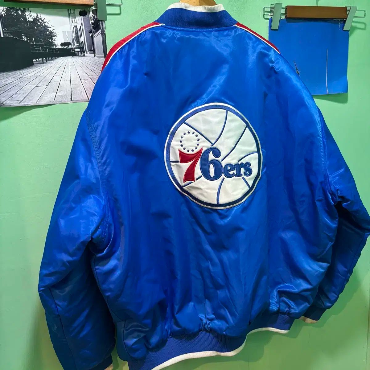 NBA フィラデルフィア セブンティシクサーズ スタジャン ジャケット ㅎ5111