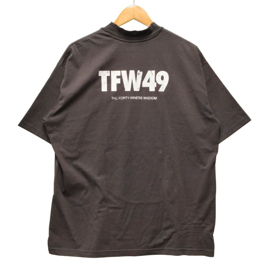TFW49 ティーエフダブリューフォーティーナイン T102410028 HALF MOCKNECK TEE ロゴ モックネック Tシャツ サイズXL 52791